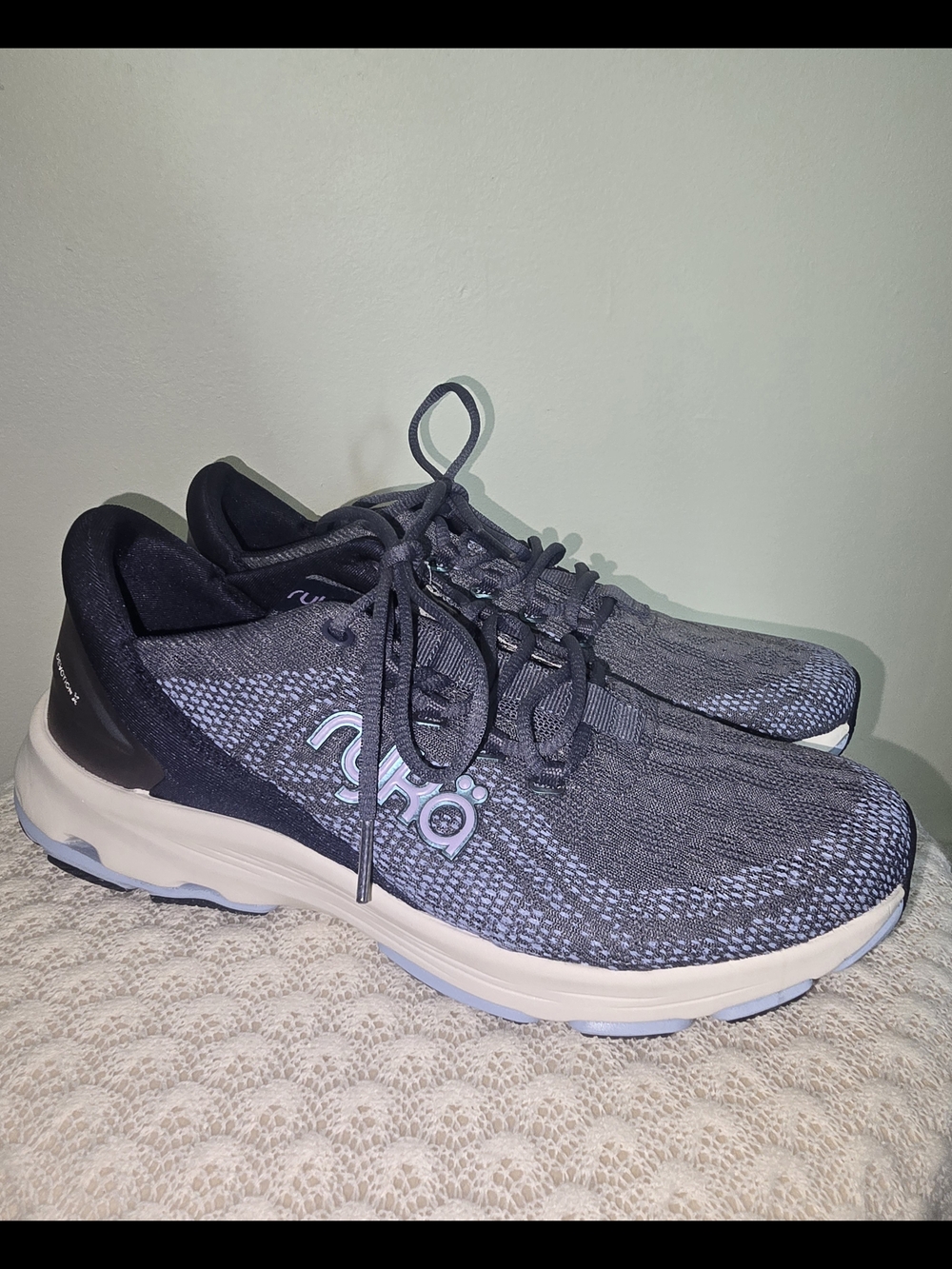 Ryka Men's Navy and Light Blue Athletic Running Shoes